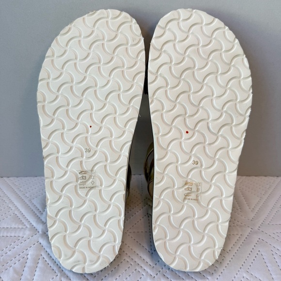 Anthropologie Woven Sandals In Gold Size 39 - Picture 7 of 10